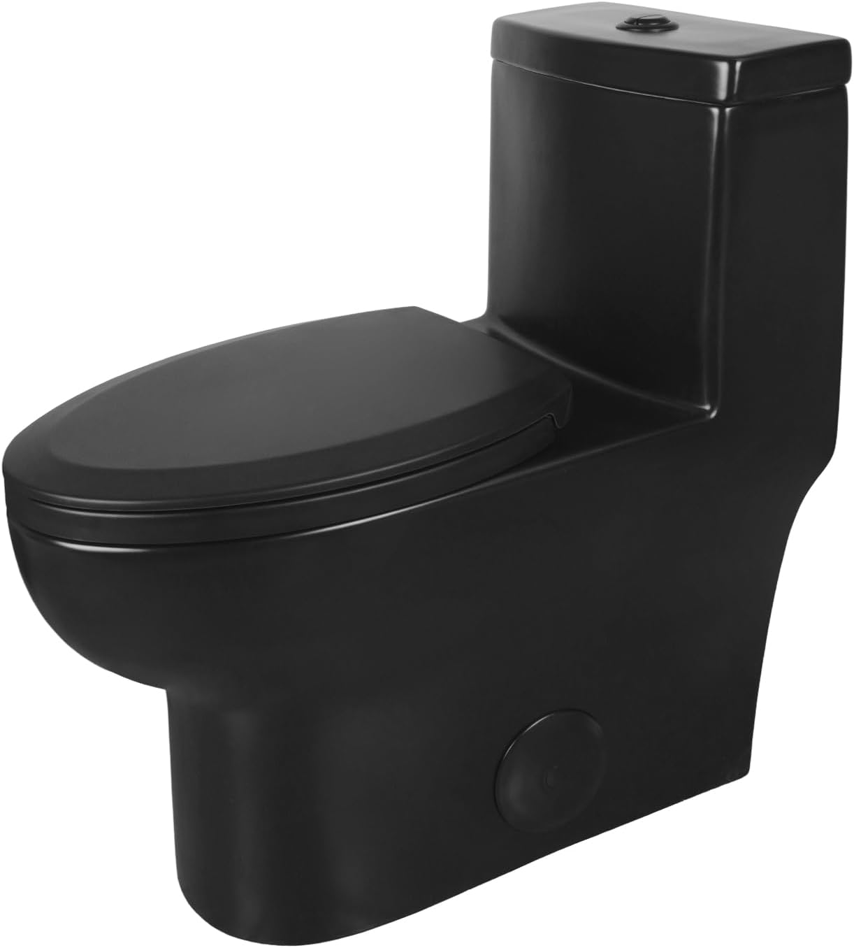 Deer Valley One Piece Toilet, DV-1F026 Elongated Toilet with Powerful Dual Flush 0.8/1.28 GPF, Soft-Close Seat, Standard Height, Easy-Clean Skirted Design, 12" Rough-In