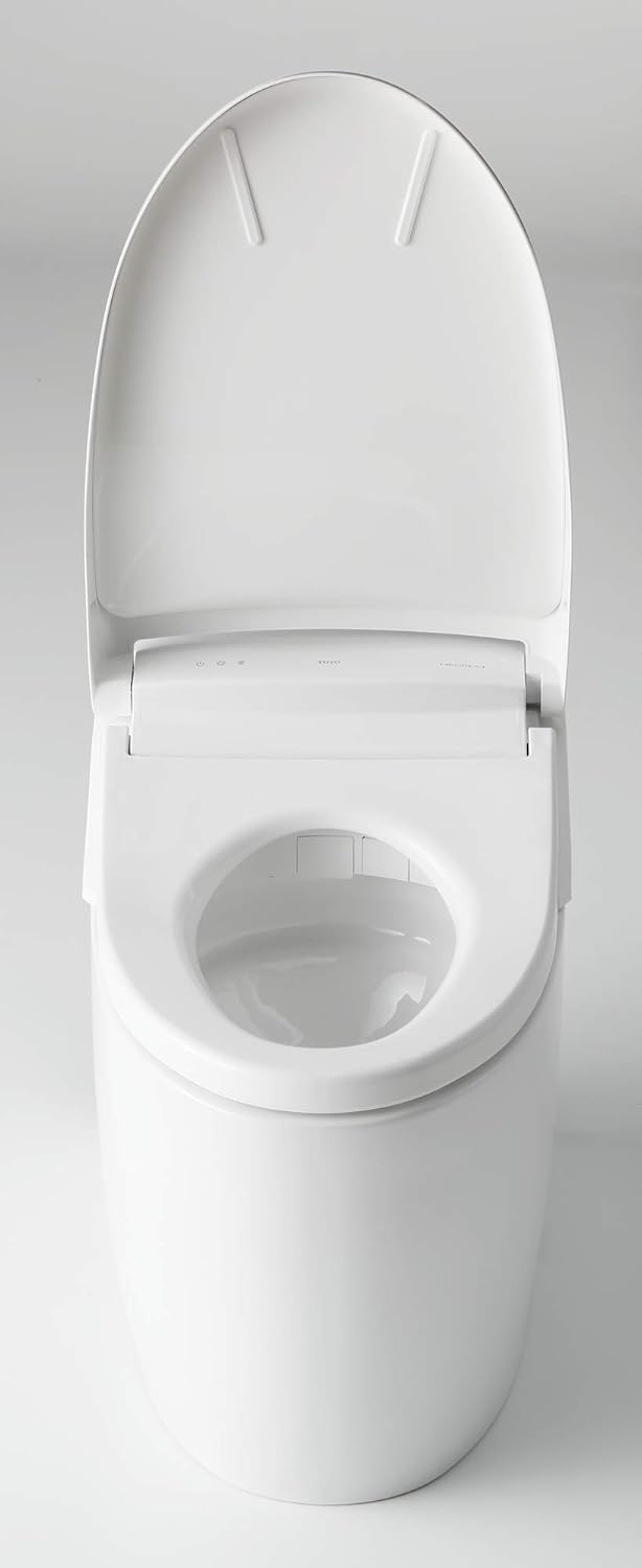 TOTO MS988CUMFG#01 NEOREST RH Dual Flush 1.0 or 0.8 GPF Toilet with Intergeated Bidet Seat and EWATER+, Cotton White