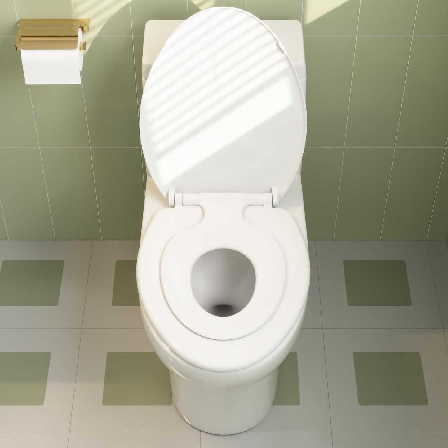 Deer Valley One Piece Toilet, DV-1F026 Elongated Toilet with Powerful Dual Flush 0.8/1.28 GPF, Soft-Close Seat, Standard Height, Easy-Clean Skirted Design, 12" Rough-In