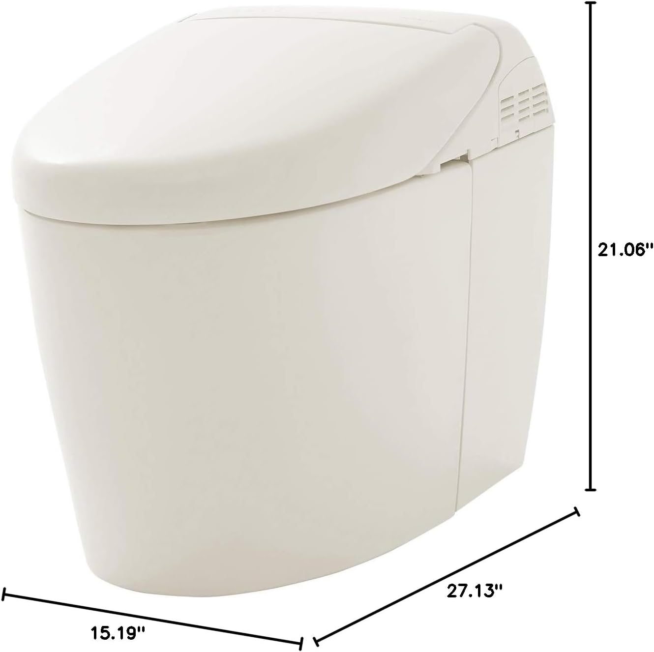 TOTO MS988CUMFG#01 NEOREST RH Dual Flush 1.0 or 0.8 GPF Toilet with Intergeated Bidet Seat and EWATER+, Cotton White