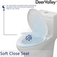 Deer Valley One Piece Toilet, DV-1F026 Elongated Toilet with Powerful Dual Flush 0.8/1.28 GPF, Soft-Close Seat, Standard Height, Easy-Clean Skirted Design, 12" Rough-In