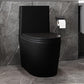 1.1/1.60 GPF Dual-Flush One Piece Toilet, Water-Saving Elongated Comfort Height Floor Mounted, Soft Close Seat, 1000 Gram Map Flushing Score Toilet, Matte Black 23T01-MB-1 (Black-1)
