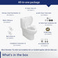 Deer Valley One Piece Toilet, DV-1F026 Elongated Toilet with Powerful Dual Flush 0.8/1.28 GPF, Soft-Close Seat, Standard Height, Easy-Clean Skirted Design, 12" Rough-In